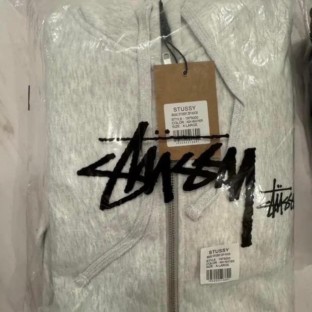 스투시 베이직 후드집업 XL 새상품