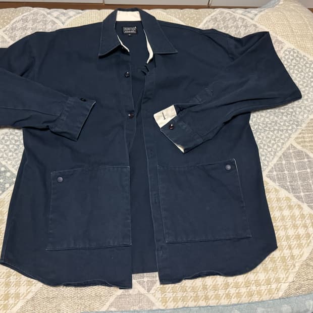 [L급 M]퍼스텝 네이비 오버핏 셔츠