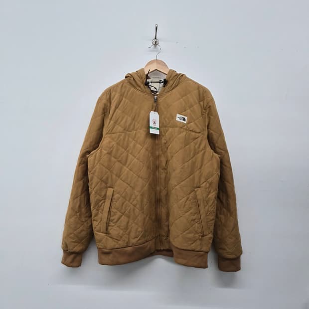 노스페이스 브라운 퀼팅 후드 자켓 남성 2XL