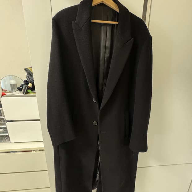 시스템옴므 울/캐시혼방 싱글코트 105사이즈