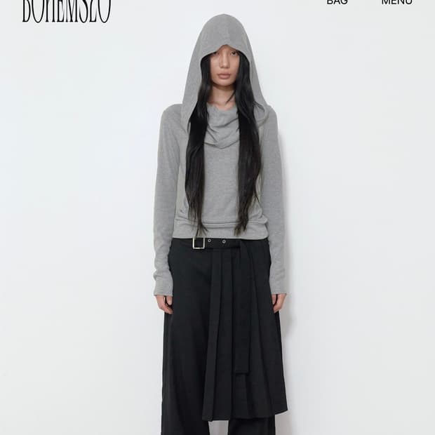 새상품) 보헤미안서울 소프트 카울 후디 그레이