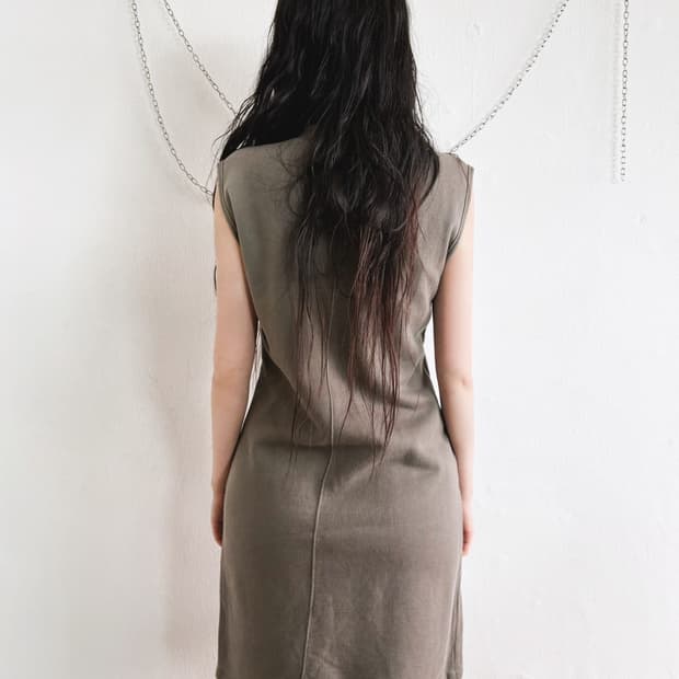 릭오웬스 다크쉐도우 초기 스웨트 슬리브리스 