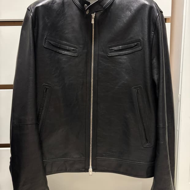 1) 다이브인 루즈드 레더 자켓 블랙