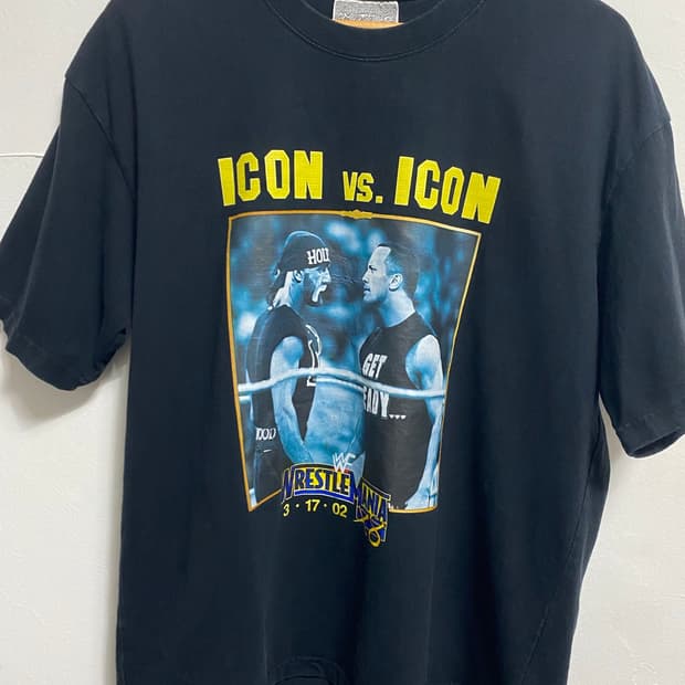 WWE WWF 아이콘 vs 아이콘 기념빈티지 티셔츠