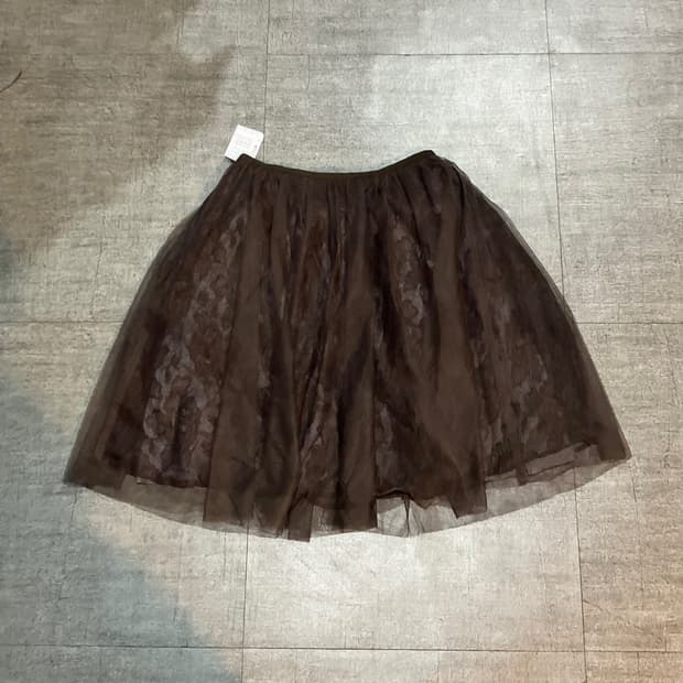 일본빈티지 Stylenote 하구미달천깔페어리 샤스커트 브라운