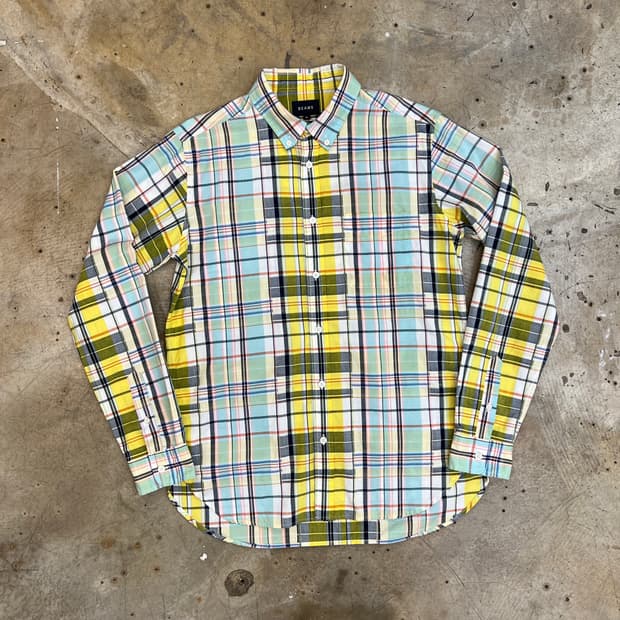 BEAMS 체크 셔츠
