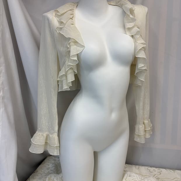 프릴 반짝이 디테일 볼레로 #csz762