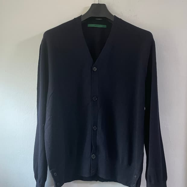 LEIMAN 프리미엄 메리노울100 가디건 네이비 새상품