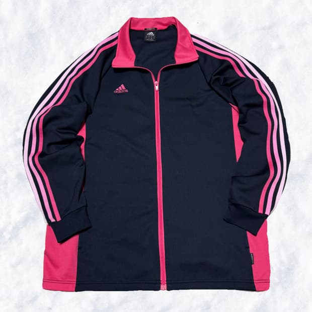 아디다스 일본 그라데이션 블랙핑크 져지