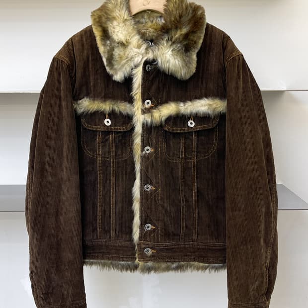 돌체앤가바나 01aw 아카이브 코듀로이 퍼 자켓