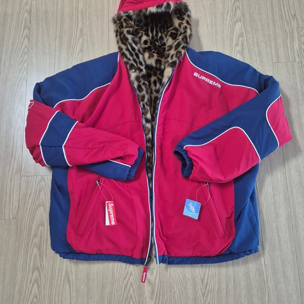 [L]슈프림 포우 퍼 리버시블 후드 트랙 자켓 레드 - 25SS