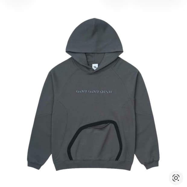 [2] 산산기어 나일론 포켓 후디 차콜 - 24SS