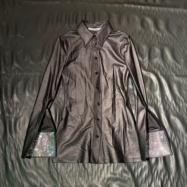 알렉산더왕 블랙 글로시 셔츠