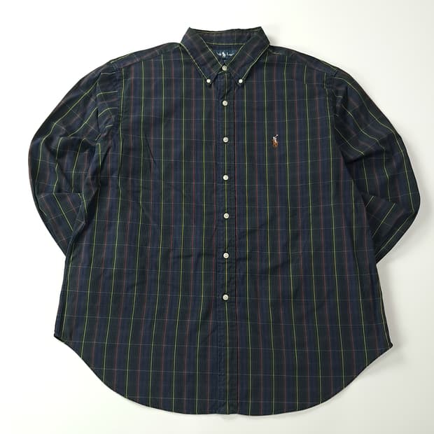 CK393 XL 폴로 90s 클래식 타탄체크 셔츠 남방