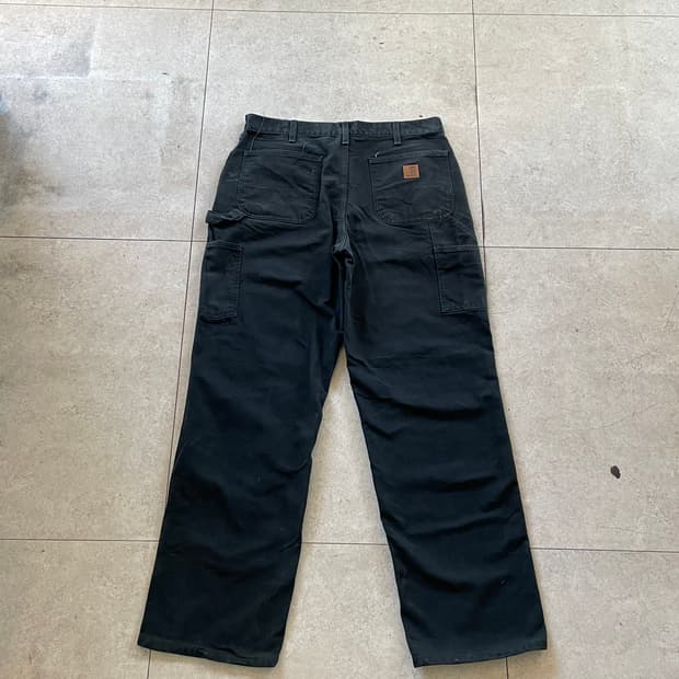 칼하트 카펜더 블랙 워크 팬츠