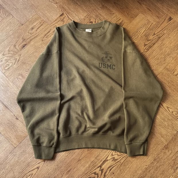 [L]오리지널 USMC Made in USA 올리브그린 스웻셔츠