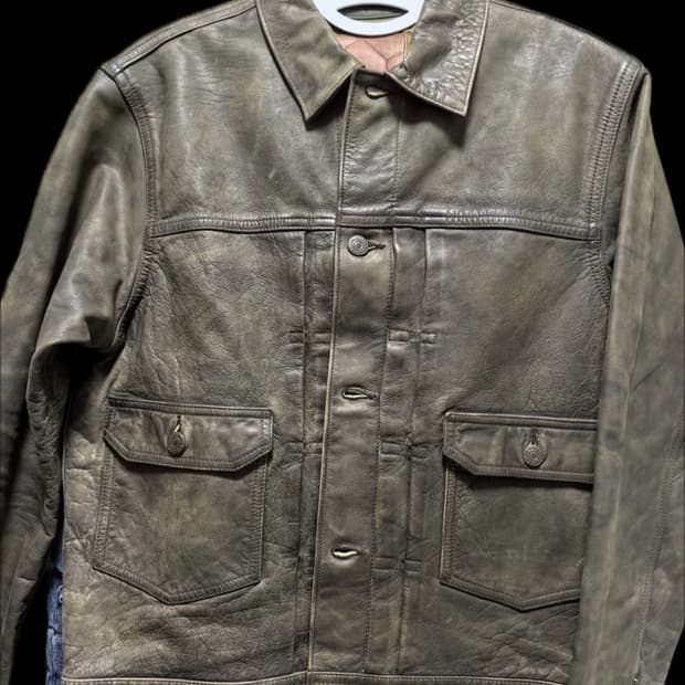 RRL 타입2 버팔로 가죽자켓 m