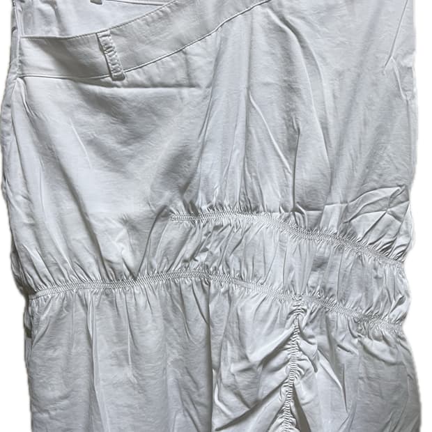 셔링 화이트 스커트