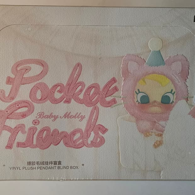 팝마트 베이비 몰리 포켓 프렌즈 시리즈-플러시 펜던트 블라인드박스 6개입