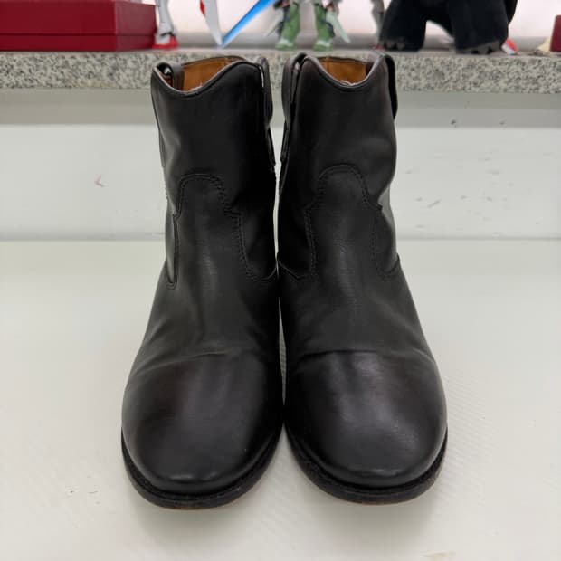 정품) 이자벨마랑 블랙 가죽 앵클 부츠 40