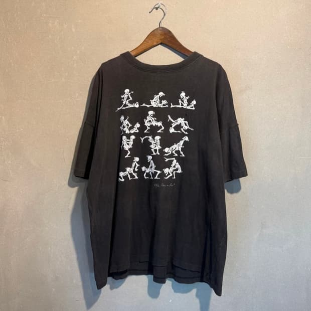 90s 스켈레톤 카마수트라 티셔츠 2XL
