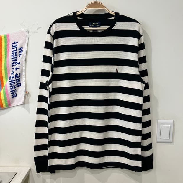 69 폴로 스트라이프 와플 롱슬리브