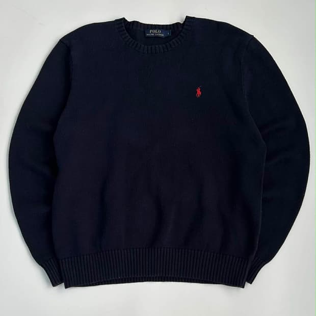 [L] 폴로 랄프로렌 네이비 코튼 니트 스웨터