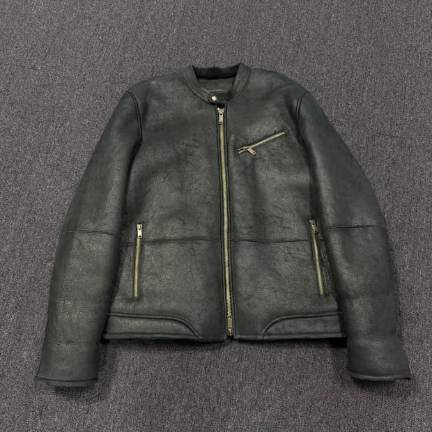 존바바토스 천연모피 양시어링 가죽자켓