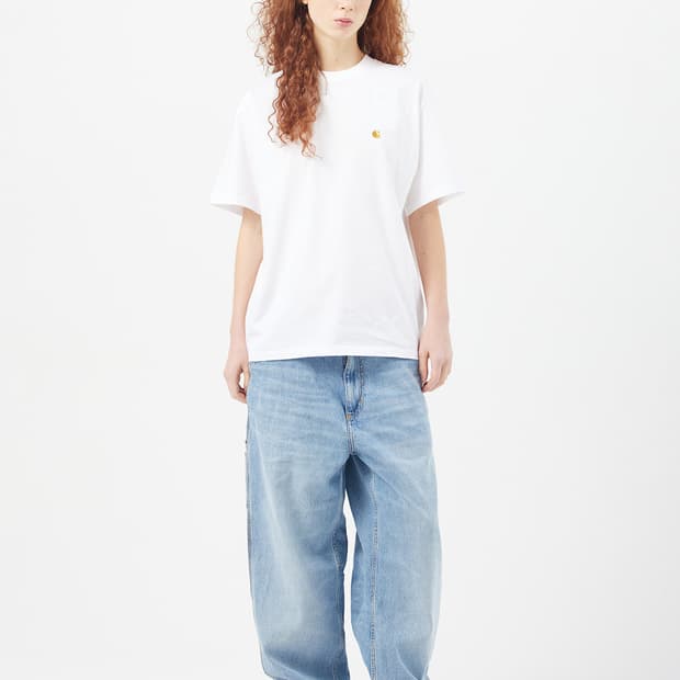 칼하트 여성 브랜든 싱글 니 팬츠 카마노 블루 버스트 워시드 