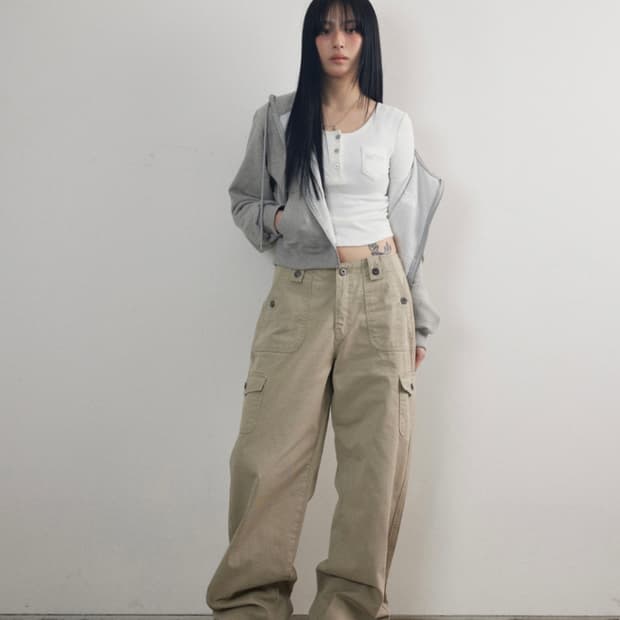 애즈온 JED CARGO PANTS / BEIGE (S)