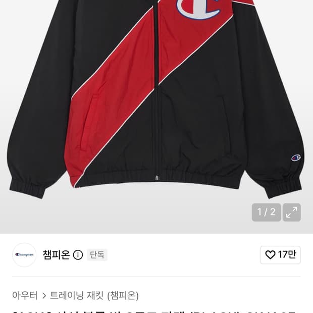 챔피온 빅로고 바람막이 