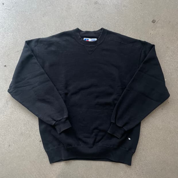 빈티지  러셀 애슬레틱 하이코튼 스웻셔츠 블랙