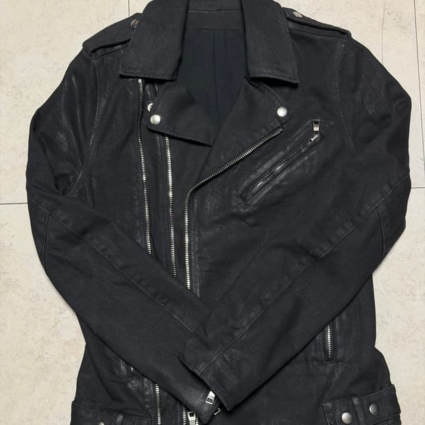 발망 15ss 왁스 코팅 라이더 자켓