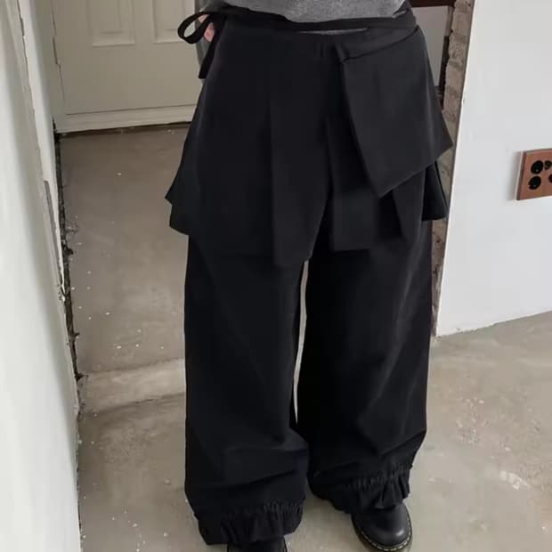 바지 랩스커트 세트