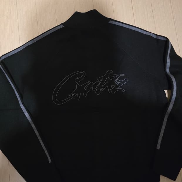 코르테이즈 니트 집업 블랙/그레이 S