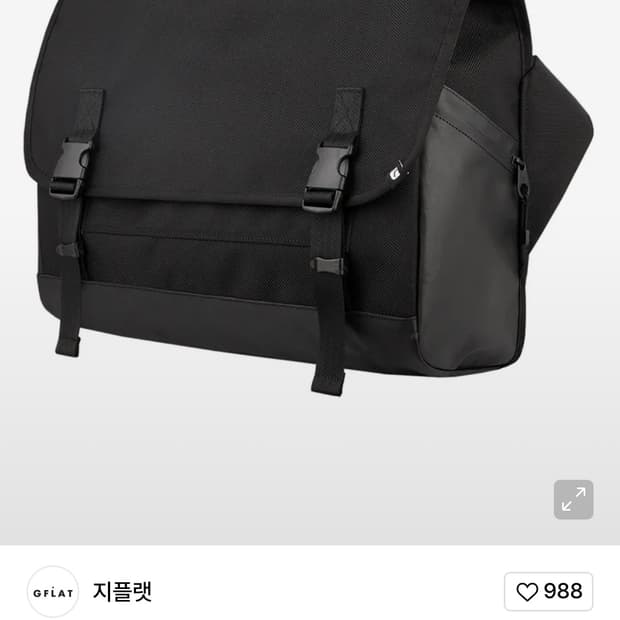 지플랫 퍼스트 메신저백 블랙