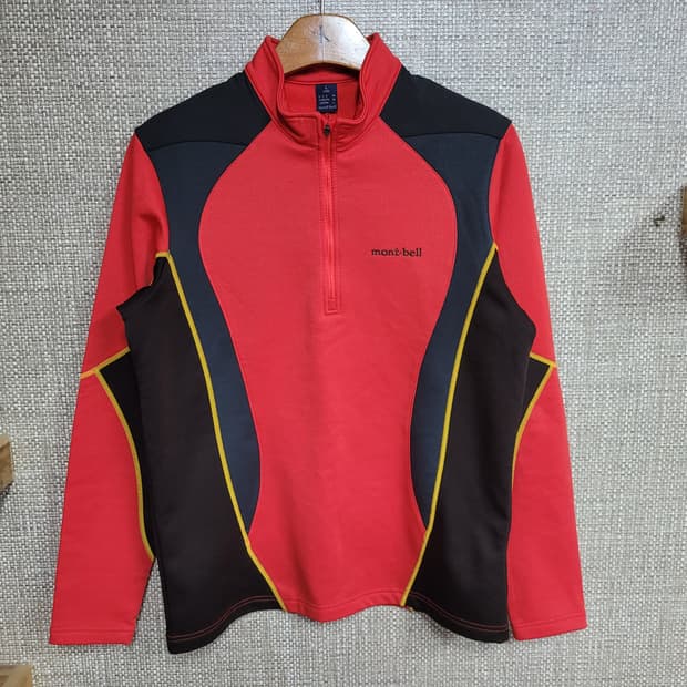 L 100사이즈 몽벨 기모 하프 집업 티셔츠 등산 아웃도어 