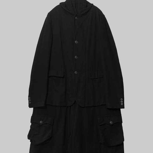 꼼데가르송 블랙 레이어드 코트