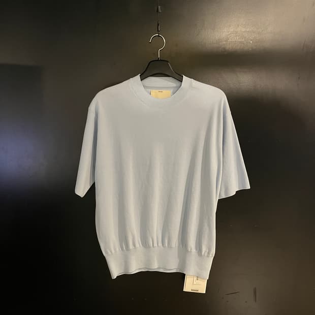 포터리 숏슬리브 컴포트 크루넥 니트