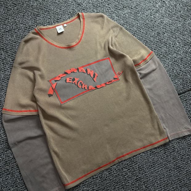아르마니 아카이브 y2k 빈티지 레이어드 롱슬리브 1598