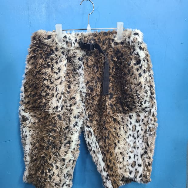 일본빈티지 레오파드 호피털바지 퍼 하프팬츠like떠그클럽