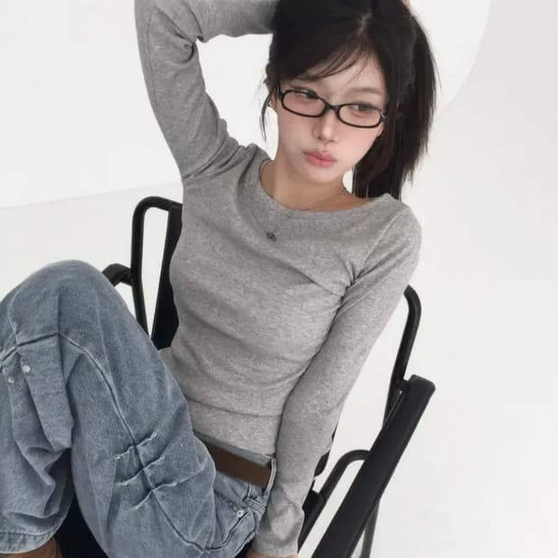 모디무드 MOMU BASIC 긴팔 티셔츠