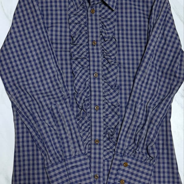 Vivienne Westwood 셔링 체크 셔츠