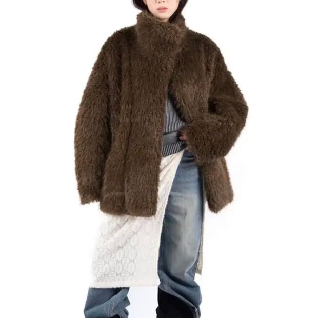 릿킴 램스퍼자켓 베이지컬러 새제품