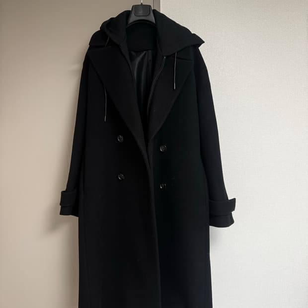 22FW 준지 후드 디테쳐블 맥시코트 블랙 46