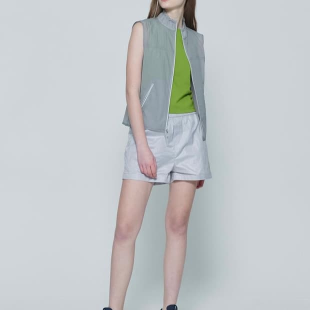 ENZOBLUES 글로시 밴딩 쇼츠 실버 (Free)