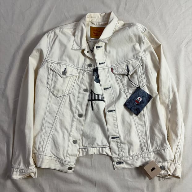 Levis Japan 리바이스 재팬 캘리포니아 자수 데님 트러커 자켓 L