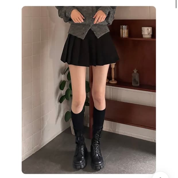 글로우제이드 미니 테니스 스커트 그레이 s