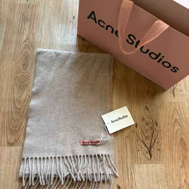 아크네 스튜디오 울 프린지 머플러 오트밀 멜란지