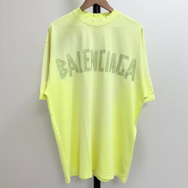 [M]발렌시아가 테이프 로고 반팔티